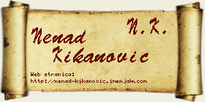Nenad Kikanović vizit kartica